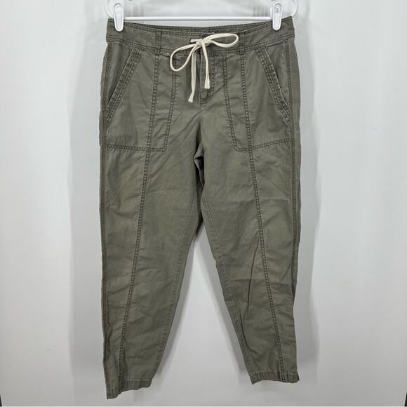 Lou & Grey Women’s Army Green Pull On Jogger Style Pants Size 8 - Picture 1 of 7